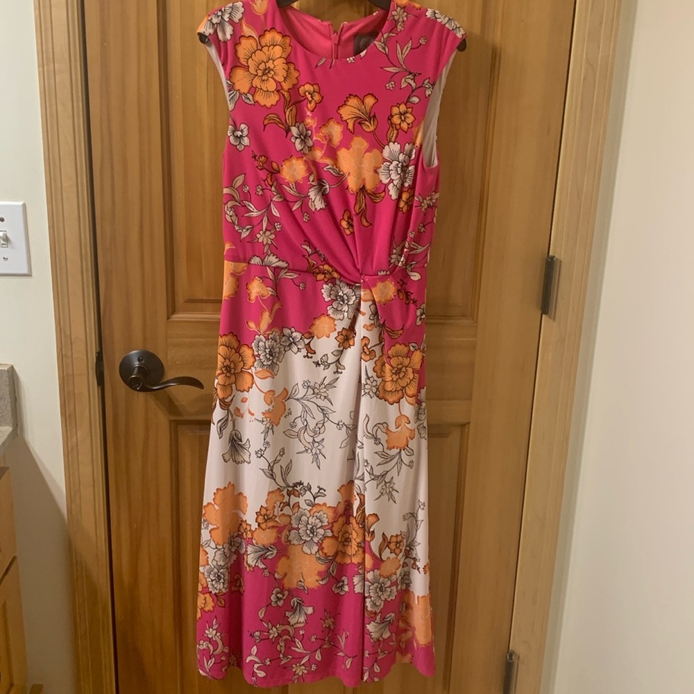 Vince Camuto Women's Twist Knot Waist Midi Dress